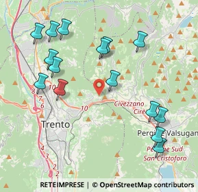 Mappa Via per casèl vèdro, 38121 Villamontagna TN, Italia (4.432)