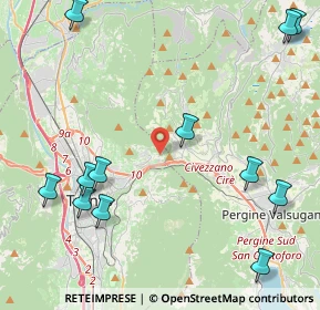 Mappa Via per casèl vèdro, 38121 Villamontagna TN, Italia (5.5275)