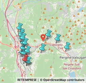 Mappa Via per casèl vèdro, 38121 Villamontagna TN, Italia (3.96889)