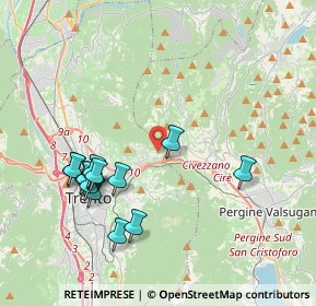 Mappa Via per casèl vèdro, 38121 Villamontagna TN, Italia (3.99)