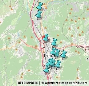 Mappa Via Vittime delle Foibe, 38121 Trento TN, Italia (3.81917)