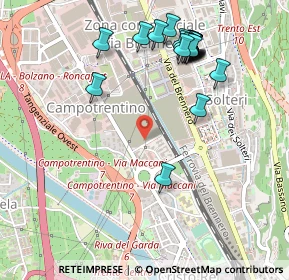 Mappa Via Vittime delle Foibe, 38121 Trento TN, Italia (0.5505)