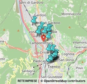 Mappa Via Vittime delle Foibe, 38121 Trento TN, Italia (1.395)