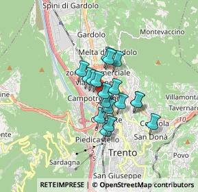 Mappa Via Vittime delle Foibe, 38121 Trento TN, Italia (1.05611)