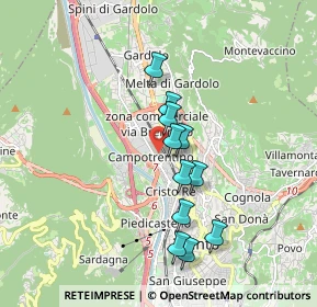 Mappa Via Vittime delle Foibe, 38121 Trento TN, Italia (1.46636)