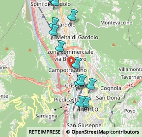 Mappa Via Vittime delle Foibe, 38121 Trento TN, Italia (2.21929)