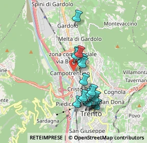 Mappa Via Vittime delle Foibe, 38121 Trento TN, Italia (1.6035)