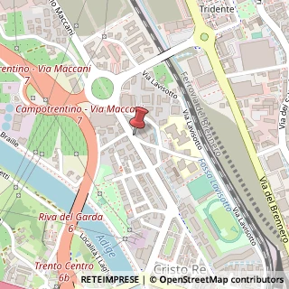 Mappa Via Ezio Maccani, 46, 38122 Trento, Trento (Trentino-Alto Adige)