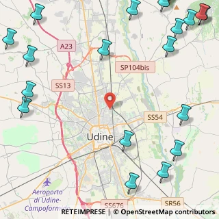 Mappa Via Monte Cimone, 33100 Udine UD, Italia (7.2965)
