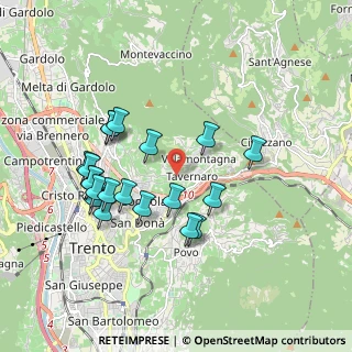 Mappa Via Antonia Pruner, 38121 Tavernaro TN, Italia (1.774)