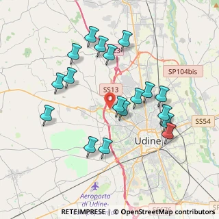 Mappa Via Giorgio Mainerio, 33100 Udine UD, Italia (3.73944)