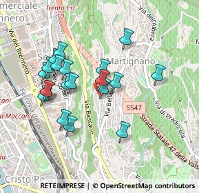 Mappa Via del Capitel, 38121 Martignano TN, Italia (0.411)