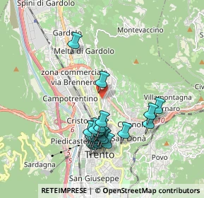 Mappa Via del Capitel, 38121 Martignano TN, Italia (1.776)