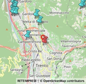 Mappa Via del Capitel, 38121 Martignano TN, Italia (3.34)