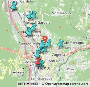 Mappa Via del Capitel, 38121 Martignano TN, Italia (1.85125)
