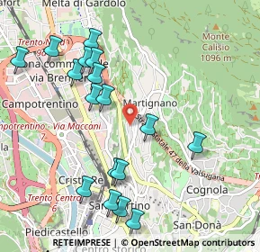 Mappa Via del Capitel, 38121 Martignano TN, Italia (1.09)