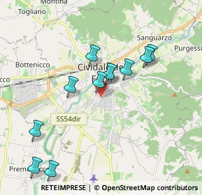 Mappa Via dei Miani, 33043 Cividale del Friuli UD, Italia (1.80818)