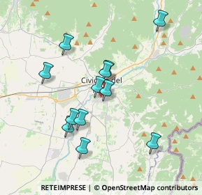 Mappa Via dei Miani, 33043 Cividale del Friuli UD, Italia (3.32833)