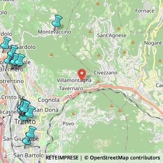 Mappa Via Per Villamontagna, 38121 Trento TN, Italia (3.75765)
