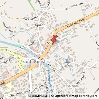 Mappa Via Roma, 34, 32035 Santa Giustina, Belluno (Veneto)