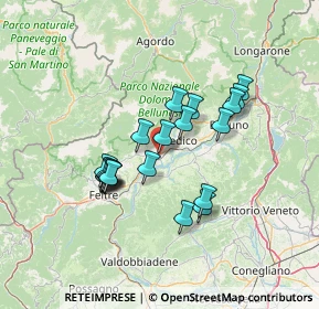Mappa Via Cal del Vento, 32035 Santa Giustina BL, Italia (11.337)