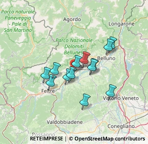 Mappa Via Cal del Vento, 32035 Santa Giustina BL, Italia (10.09385)