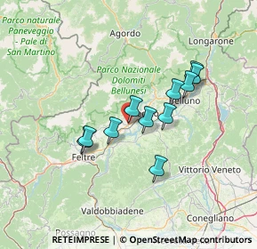 Mappa Via Cal del Vento, 32035 Santa Giustina BL, Italia (10.87545)