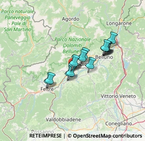 Mappa Via Cal del Vento, 32035 Santa Giustina BL, Italia (9.52067)