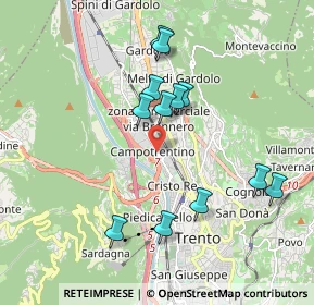 Mappa Via Ezio Maccani, 38100 Trento TN, Italia (1.77917)