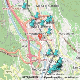 Mappa Via Ezio Maccani, 38100 Trento TN, Italia (1.3915)