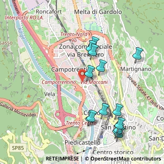 Mappa Via Ezio Maccani, 38100 Trento TN, Italia (1.115)