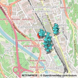 Mappa Via Ezio Maccani, 38100 Trento TN, Italia (0.331)