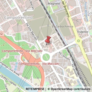 Mappa Via Ezio Maccani, 92D, 38121 Trento, Trento (Trentino-Alto Adige)