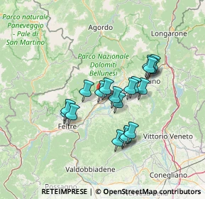 Mappa Via Caduti sul Lavoro, 32035 Santa Giustina BL, Italia (10.87947)