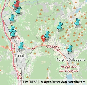Mappa Via Sabbionare, 38045 Civezzano TN, Italia (5.37636)