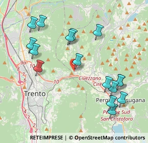 Mappa Via Sabbionare, 38045 Civezzano TN, Italia (4.42)