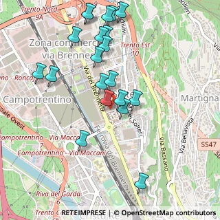 Mappa Piazza Tridente, 38121 Trento TN, Italia (0.5285)