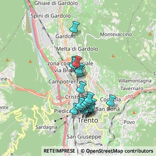 Mappa Piazza Tridente, 38121 Trento TN, Italia (1.5855)
