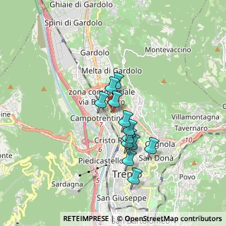 Mappa Piazza Tridente, 38121 Trento TN, Italia (1.3375)