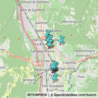 Mappa Piazza Tridente, 38121 Trento TN, Italia (1.22625)