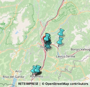 Mappa Piazza del Tridente, 38121 Trento TN, Italia (10.72625)