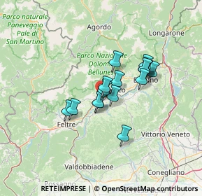 Mappa Via Caduti di Nassiriya, 32035 Santa Giustina BL, Italia (9.35438)