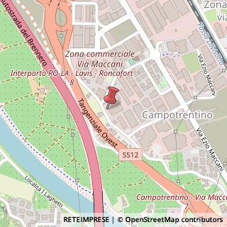 Mappa Via di Campotrentino, 92, 38121 Trento, Trento (Trentino-Alto Adige)
