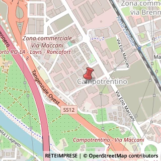 Mappa Via Maestri del Lavoro, 96, 38121 Trento, Trento (Trentino-Alto Adige)
