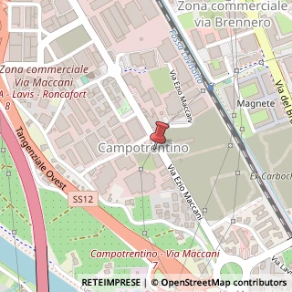 Mappa Via Ezio Maccani, 159, 38121 Trento, Trento (Trentino-Alto Adige)