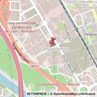 Mappa Via Maestri del Lavoro, 16, 38100 Trento, Trento (Trentino-Alto Adige)