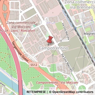 Mappa Via Maestri del Lavoro, 24, 38121 Trento, Trento (Trentino-Alto Adige)