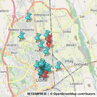 Mappa Via Chivasso, 33100 Udine UD, Italia (1.986)
