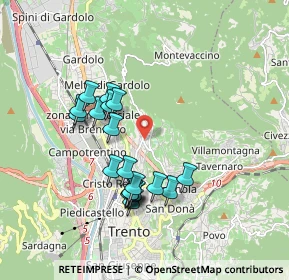 Mappa Via del Forte, 38121 Trento TN, Italia (1.646)