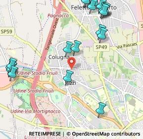 Mappa Viale S. Daniele, 33010 Colugna UD, Italia (1.3855)